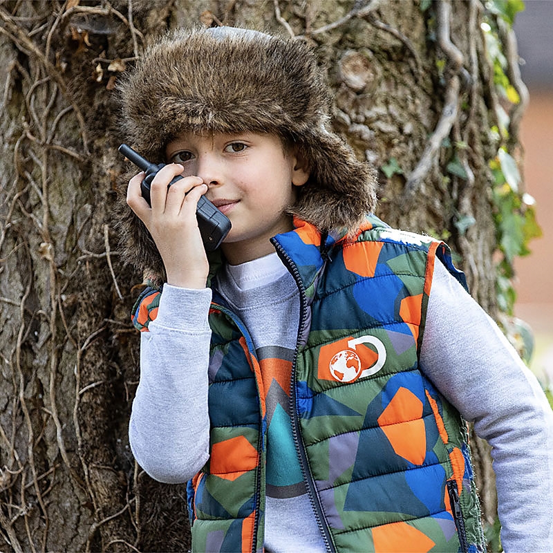 Discovery Adventures Digital Walkie Talkies - Boy Communicating