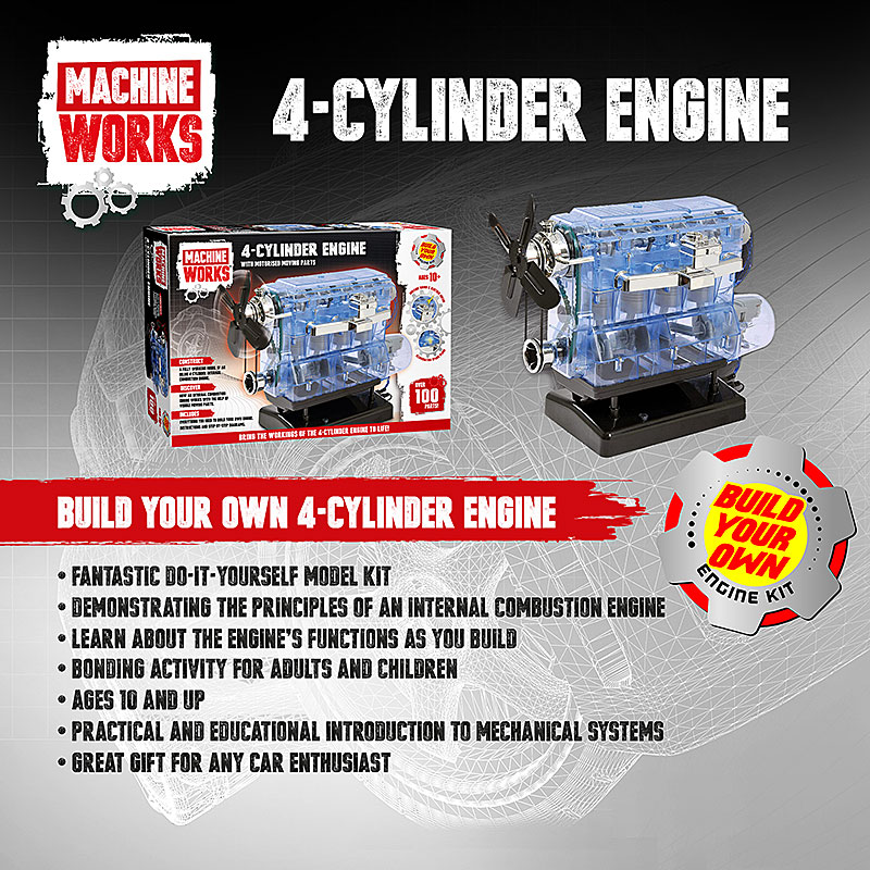 Machine Works 4 Cylinder Engine - Build your own 4-cylinder engine