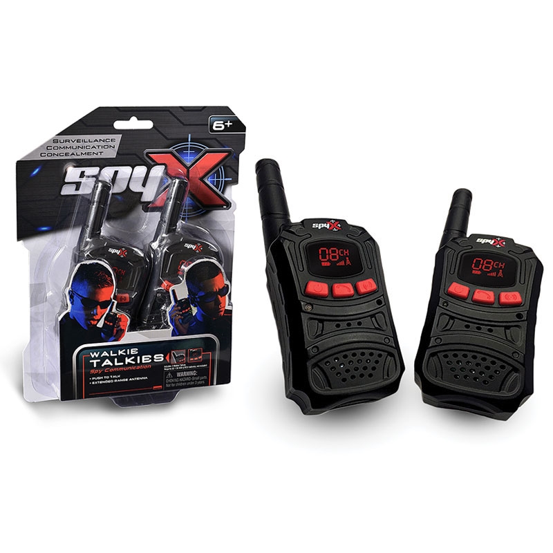 SpyX Walkie Talkies Pack and Product