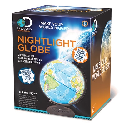 Discovery Adventures Night Light 20cm Illuminated Globe