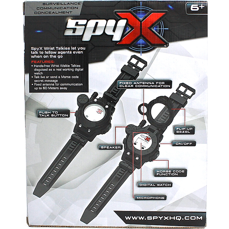 SpyX Spy Wrist Talkies Back of Pack