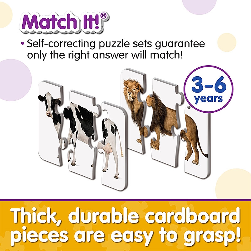 Thick, durable cardboard pieces are easy to grasp!