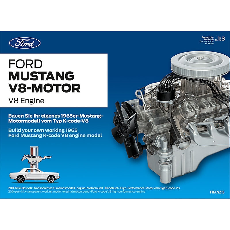 FRANZIS Ford Mustang V8 Model Engine Pack Front