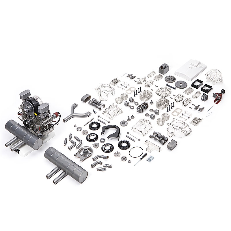 FRANZIS Porsche Carrera Model Engine Parts Overview