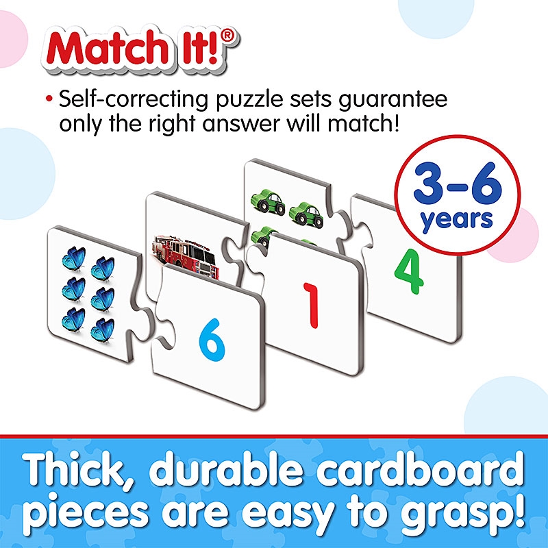 Thick, durable cardboard pieces are easy to grasp!