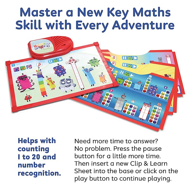 Numberblocks Clip & Learn Number Fun - Helps with counting 1 to 10 and number recognition