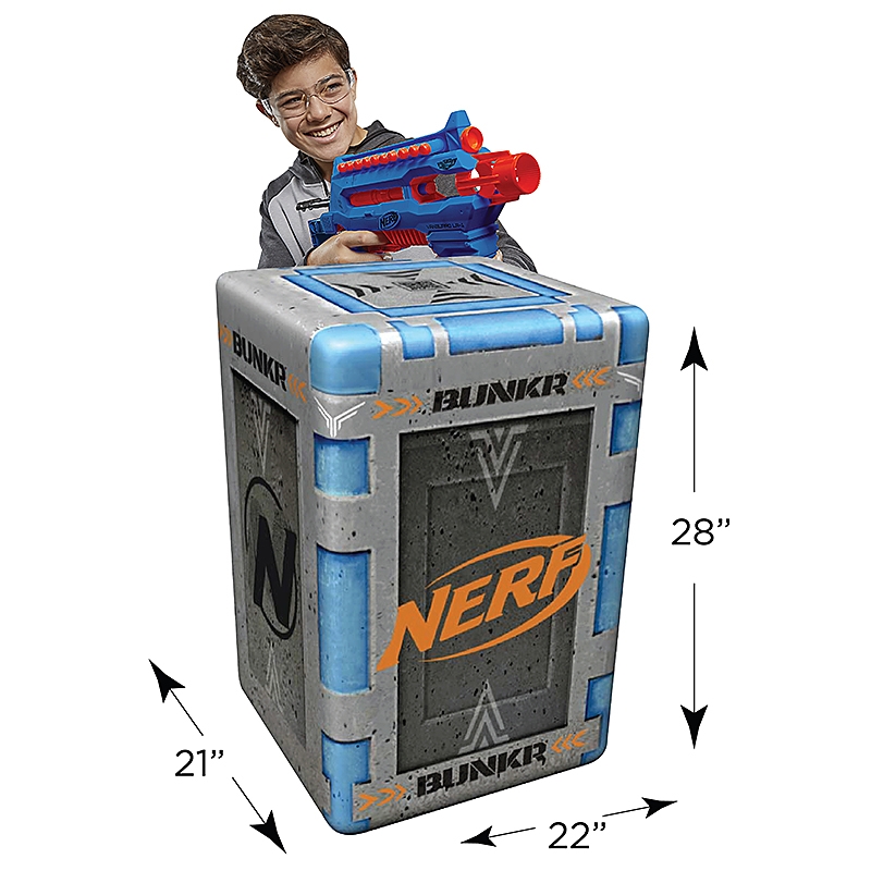 NERF Bunkr Competition Pack Blue Crate Size