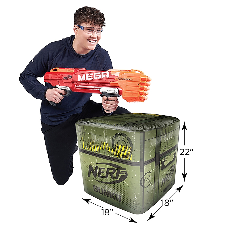 NERF Bunkr Go Battle Set Boy using and Green Crate Size (x2)