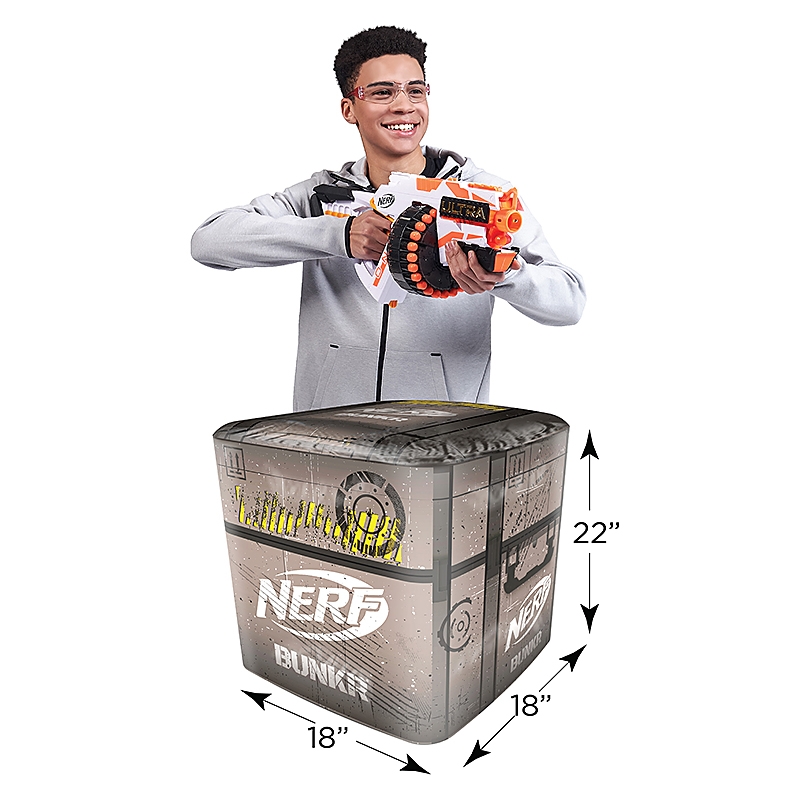 NERF Bunkr Go Battle Set Boy using and Gray Crate Size (x1)