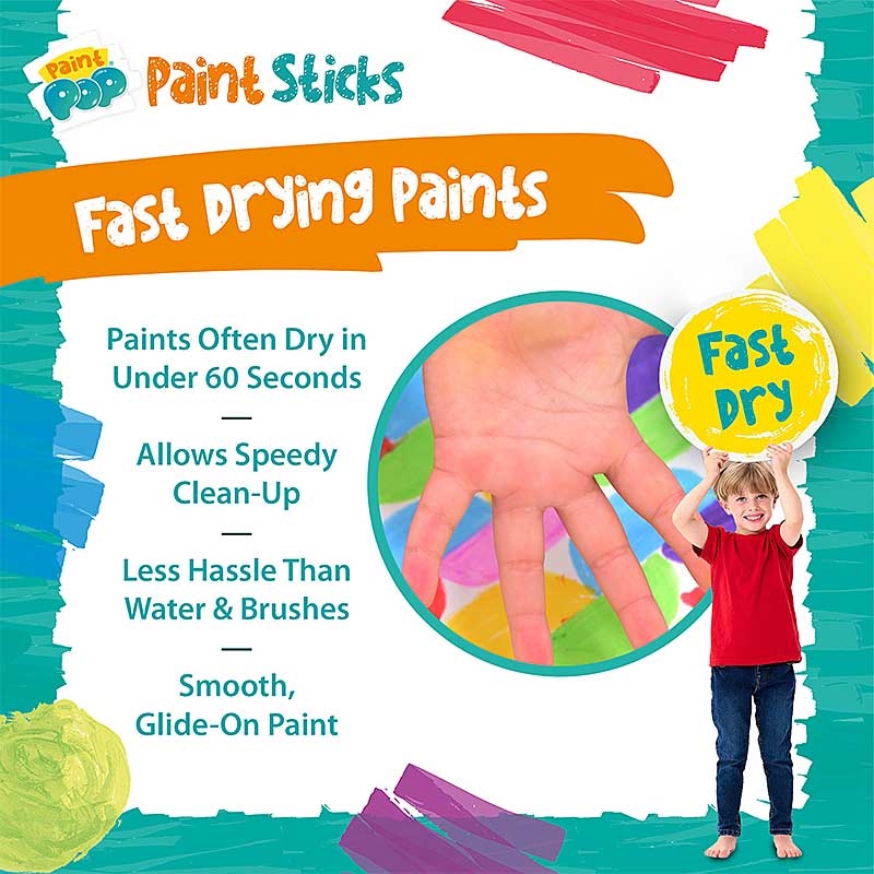 Paint Pop Paint Sticks - Fast Drying Paints