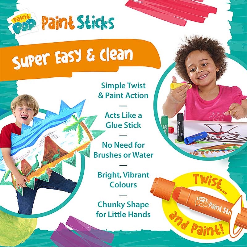 Paint Pop Paint Sticks - Super Easy & Clean