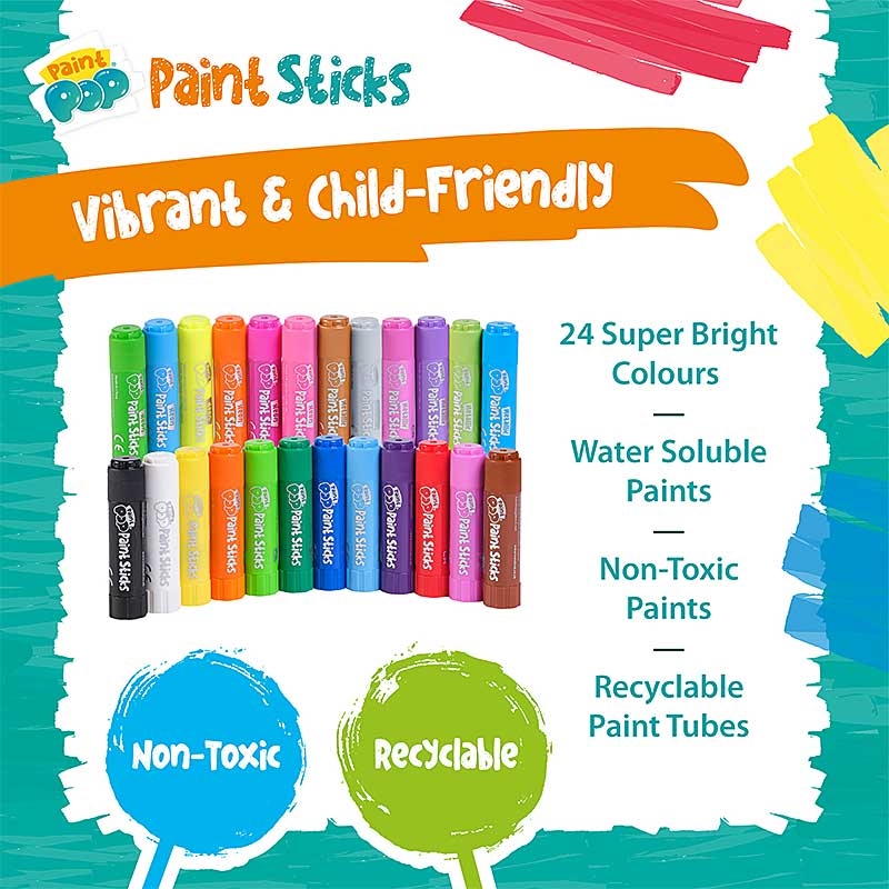 Paint Pop Paint Sticks - Vibrant & Child Friendly