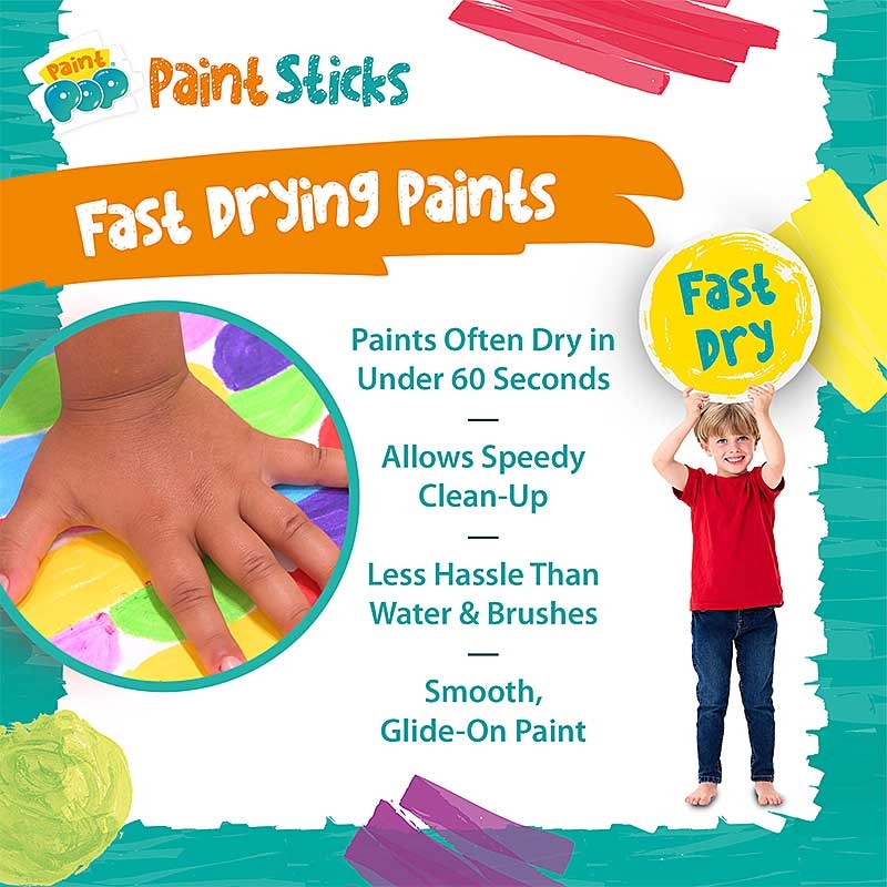 Paint Pop Paint Sticks - Fast Drying Paints