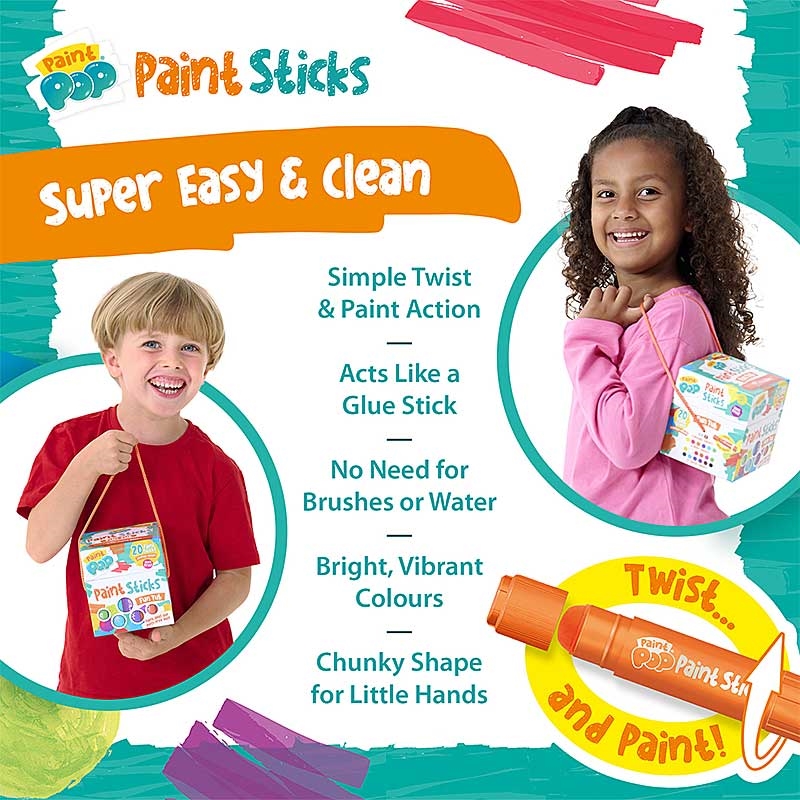 Paint Pop Paint Sticks - Super Easy & Clean