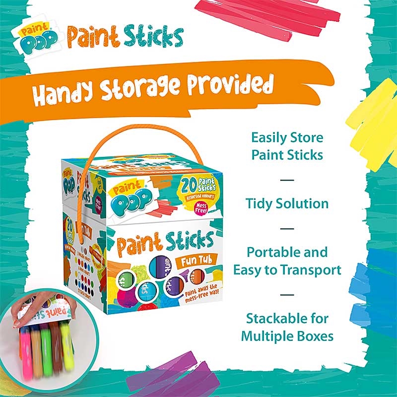 Paint Pop Paint Sticks - Handy Storage Provided