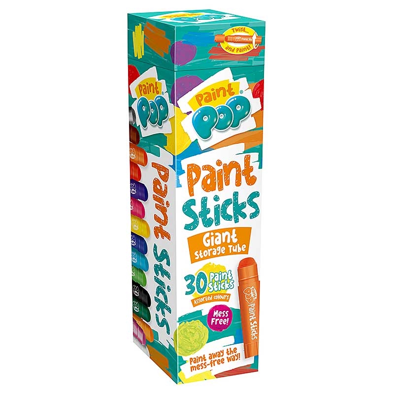 Paint Pop Paint Sticks Giant Storage Tube (30 Sticks) Pack