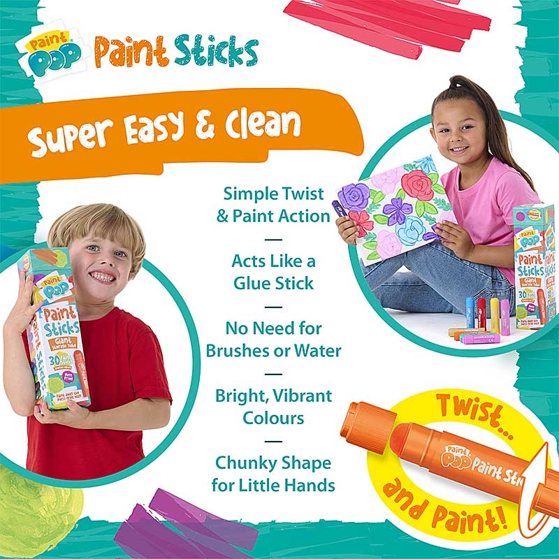 Paint Pop Paint Sticks - Fast Drying Paints