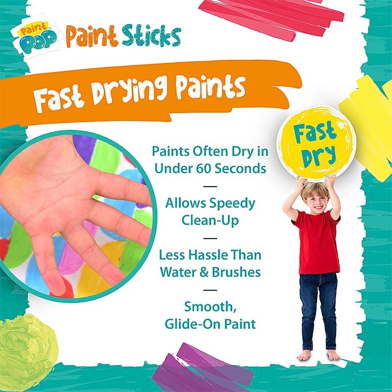 Paint Pop Paint Sticks - Fast Drying Paints