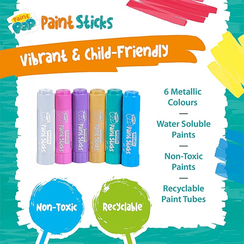 Paint Pop Paint Sticks - Vibrant & Child Friendly