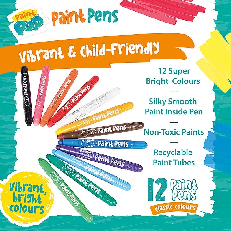 Paint Pop Paint Pens - Vibrant & Child Friendly