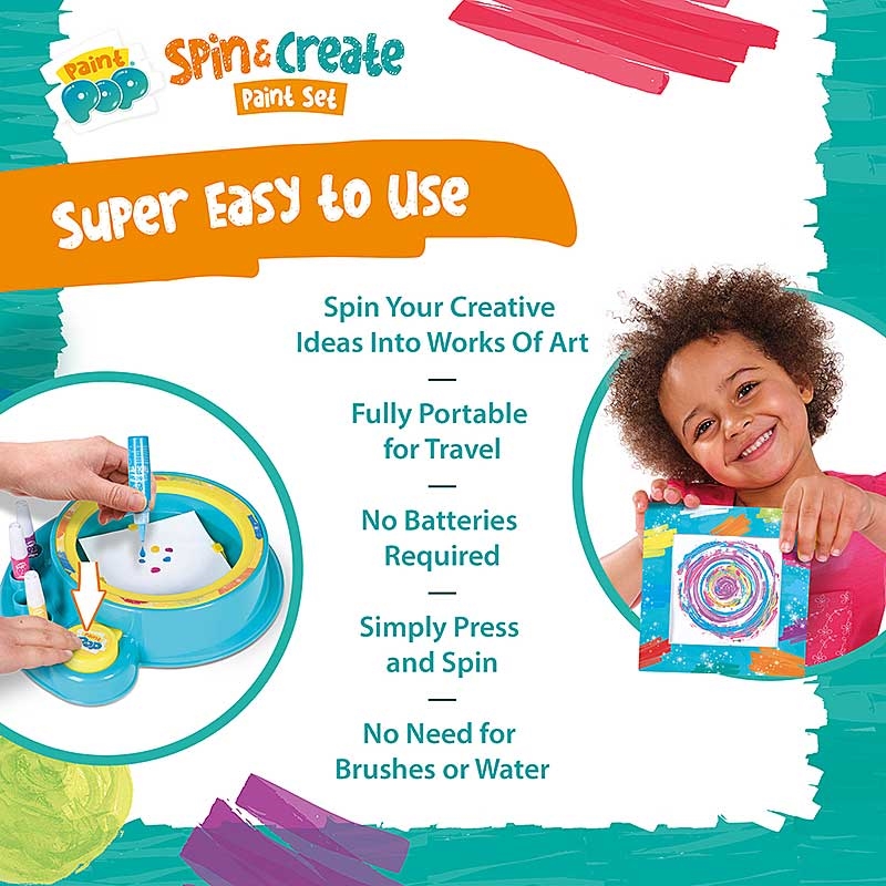 Paint Pop Spin & Create Paint Set - Super Easy to Use