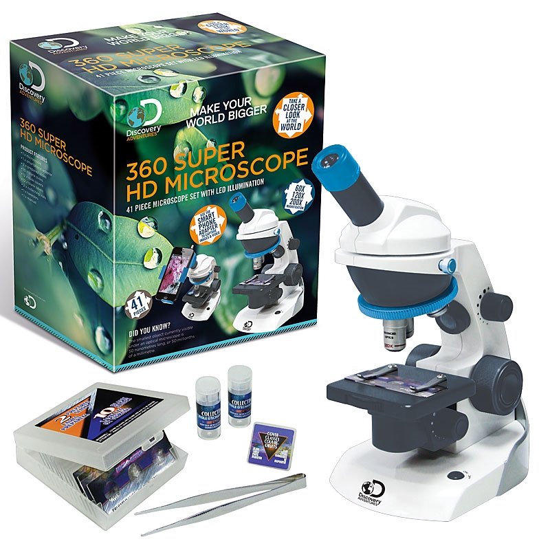 Discovery Adventures 360° Super HD Microscope Product Pack Contents