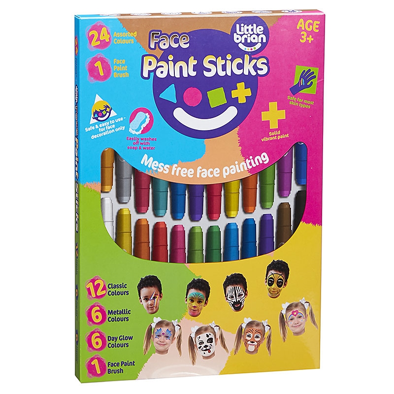 Face Paint Sticks - 24 assorted pack