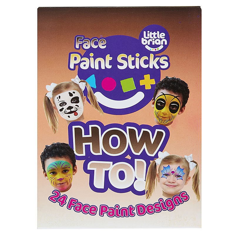 Face Paint Sticks - 24 assorted how to instruction booklet