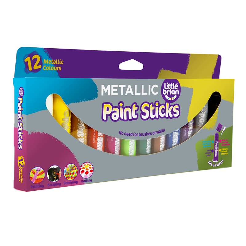 Little Brian Paint Sticks - Metallic 12pk Little Brian Paint Sticks - Metallic 12pk