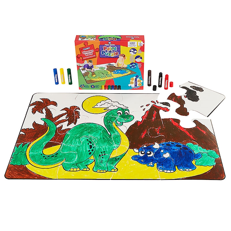 Dinosaur World Paint Sticks Paint-A-Puzzle Pack and Product