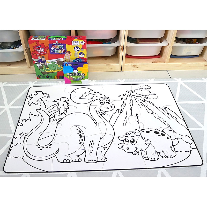 Dinosaur World Paint Sticks Paint-A-Puzzle Starting