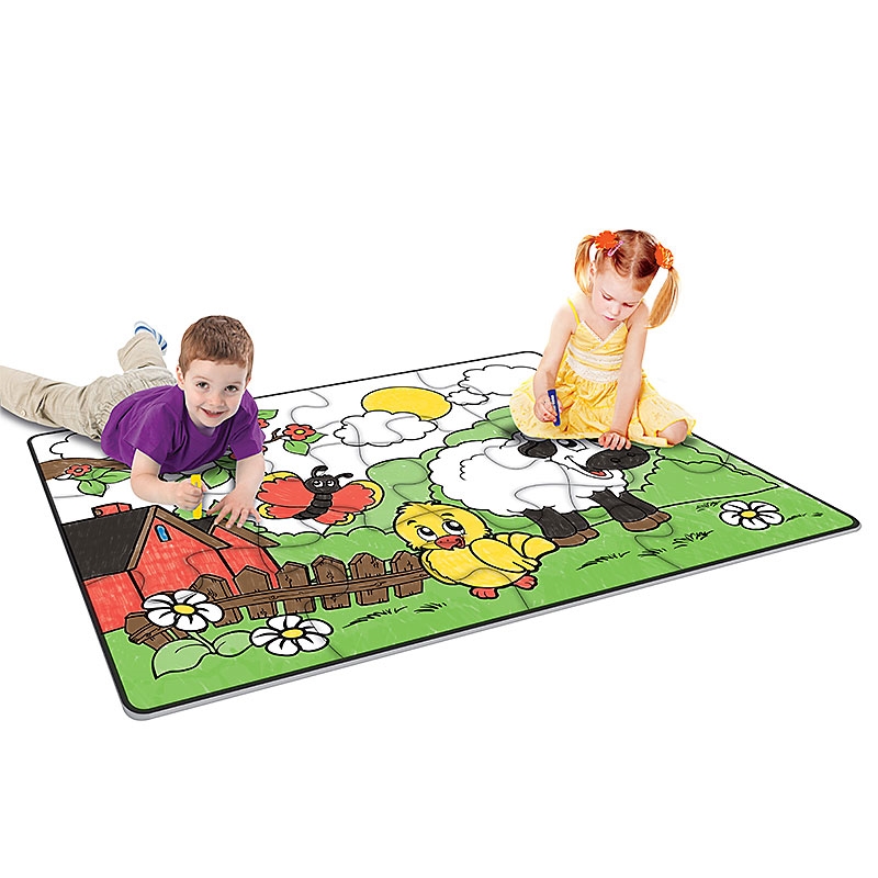 Fun at the Farm Paint Sticks Paint-A-Puzzle Kids Colouring In