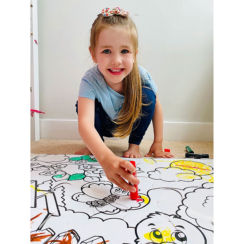 Fun at the Farm Paint Sticks Paint-A-Puzzle Child Starting Colouring