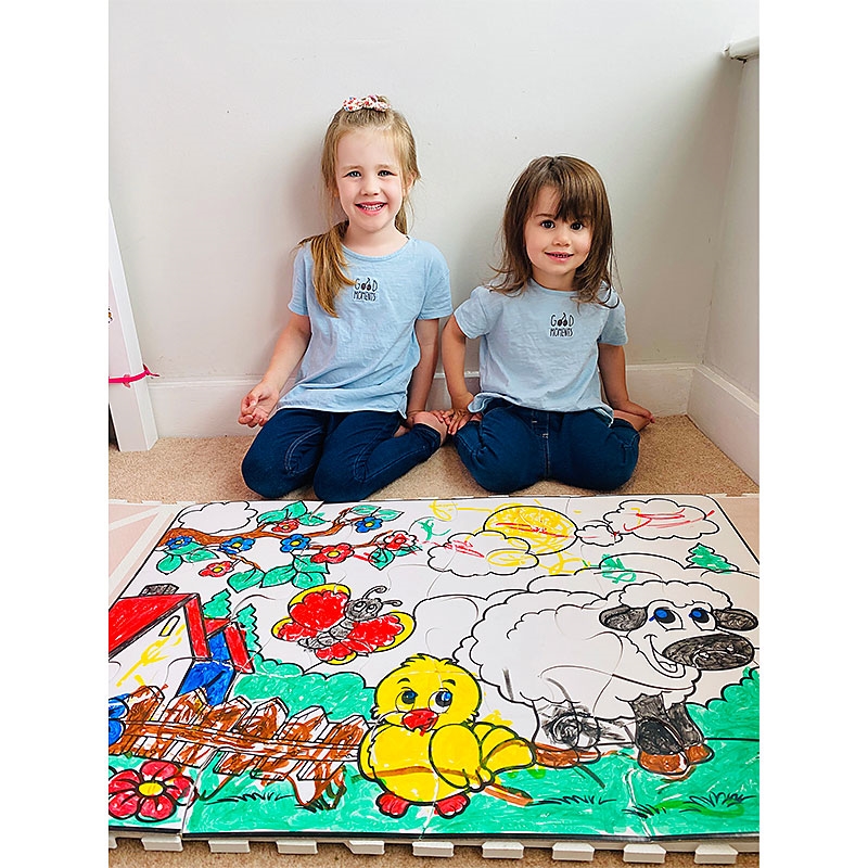 Fun at the Farm Paint Sticks Paint-A-Puzzle Children Colouring In