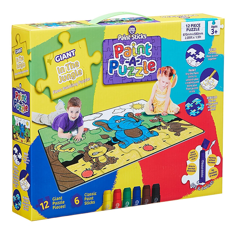 In the Jungle Paint Sticks Paint-A-Puzzle Pack
