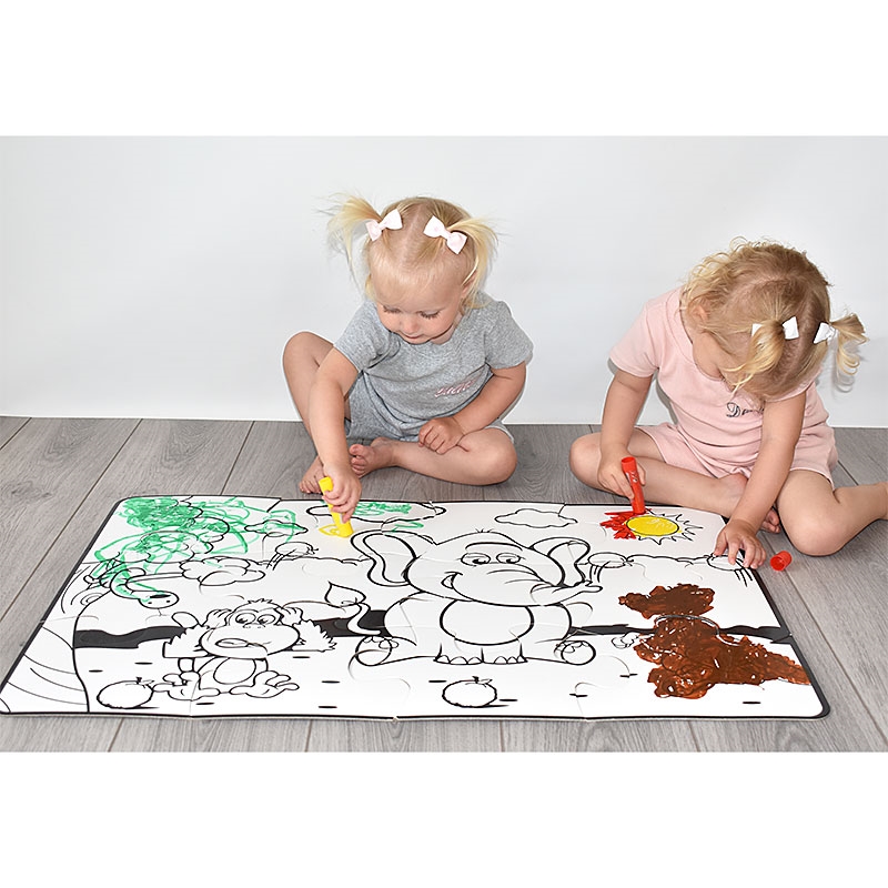 In the Jungle Paint Sticks Paint-A-Puzzle Children Colouring in
