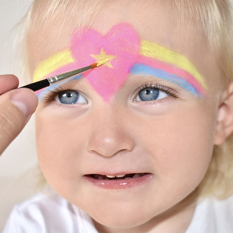 Face Paint Day Glow Heart