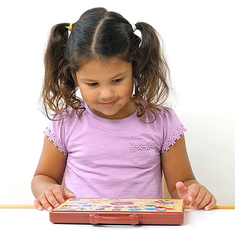 Young Girl with Paddington's Learning Suitcase