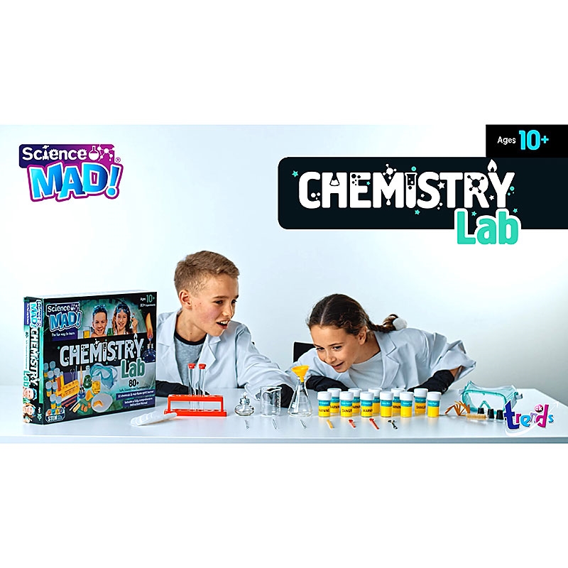 Experiments STEM Ages 10 Years+ Science Mad Chemistry Lab 80 
