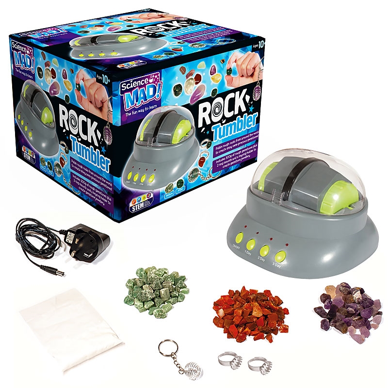 Science Mad Rock Tumbler Product and Pack
