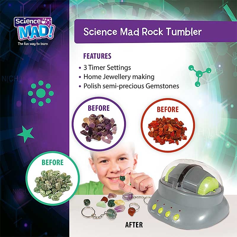 Science Mad Rock Tumbler - Features