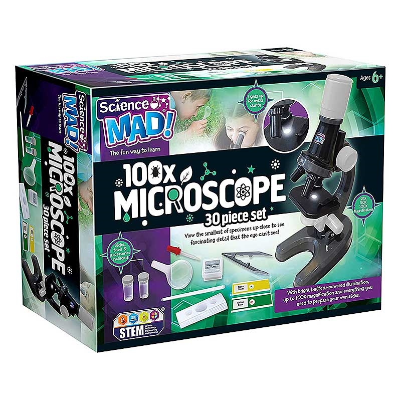 Science Mad 100x Microscope - Pack