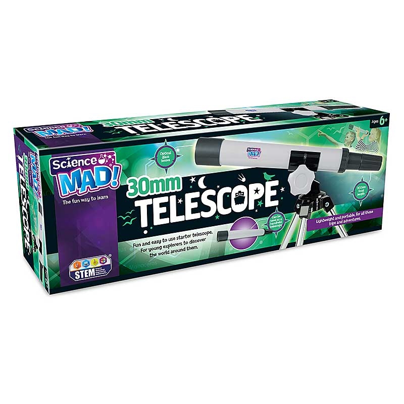 Science Mad 30mm Telescope - Pack