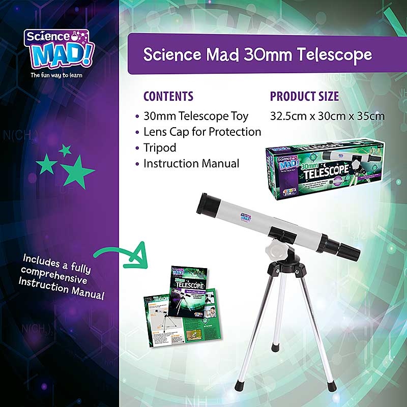 Science Mad 30mm Telescope - Contents