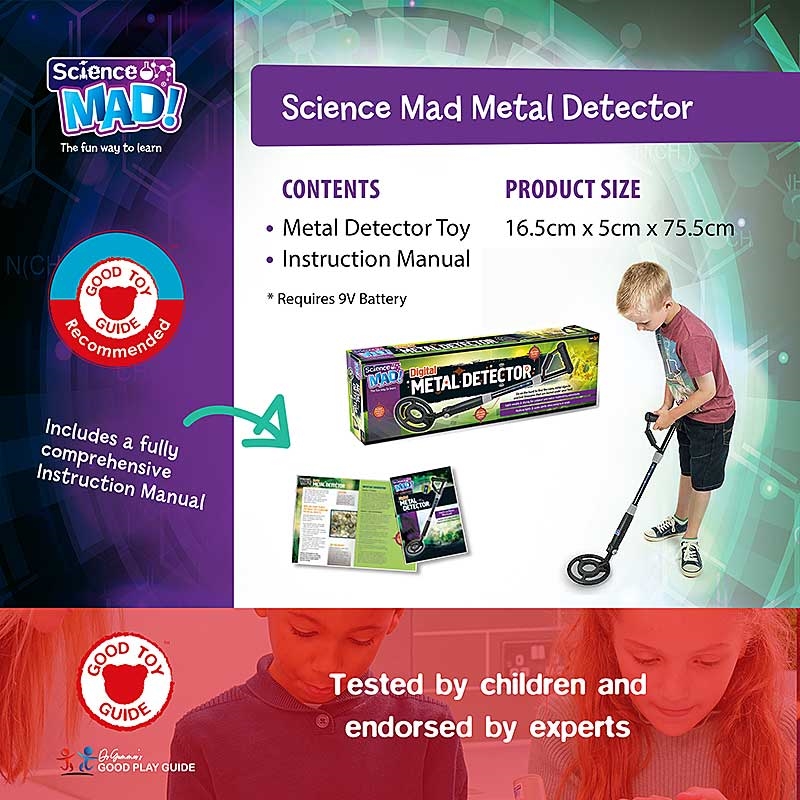 Science Mad Digital Metal Detector - Contents