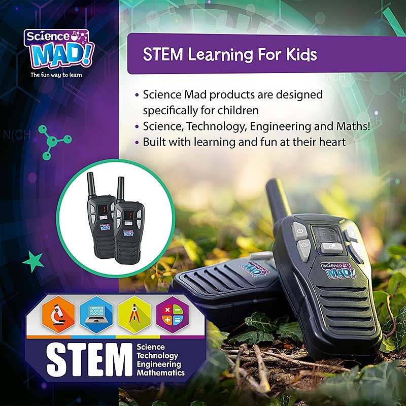 Science Mad Digital Walkie Talkies - STEM Learning for Kids