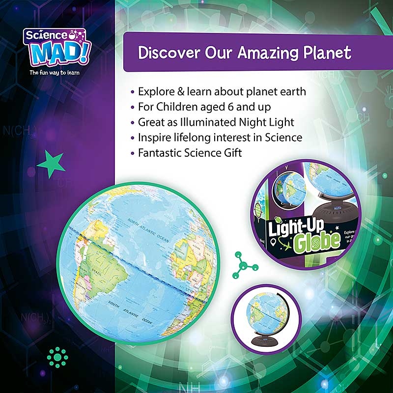Science Mad Light Up Globe - Discover our Amazing Planet