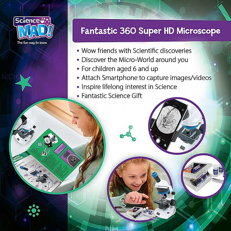 Science Mad 360° Super HD Microscope - Fantastic 360° Super HD Microscope