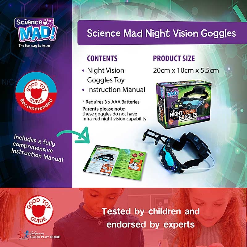 Science Mad Night Vision Goggles - Contents