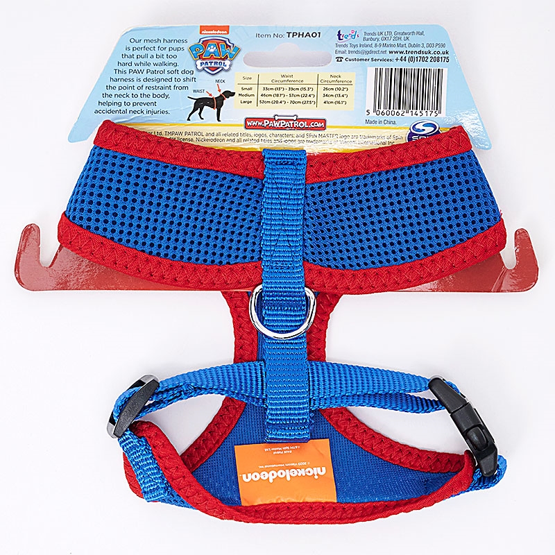 PAW Patrol Mesh Fabric Pet Harness Small Back